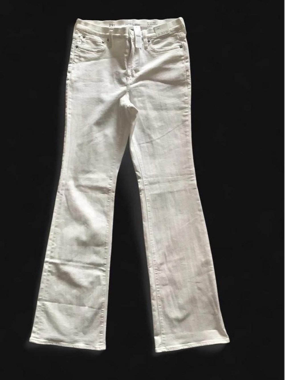 J.Crew High-Rise White Bootcut Jeans – Size 29 Tall